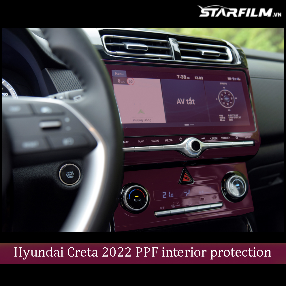 Hyundai Creta 2022 PPF TPU nội thất chống xước tự hồi phục STARFILM