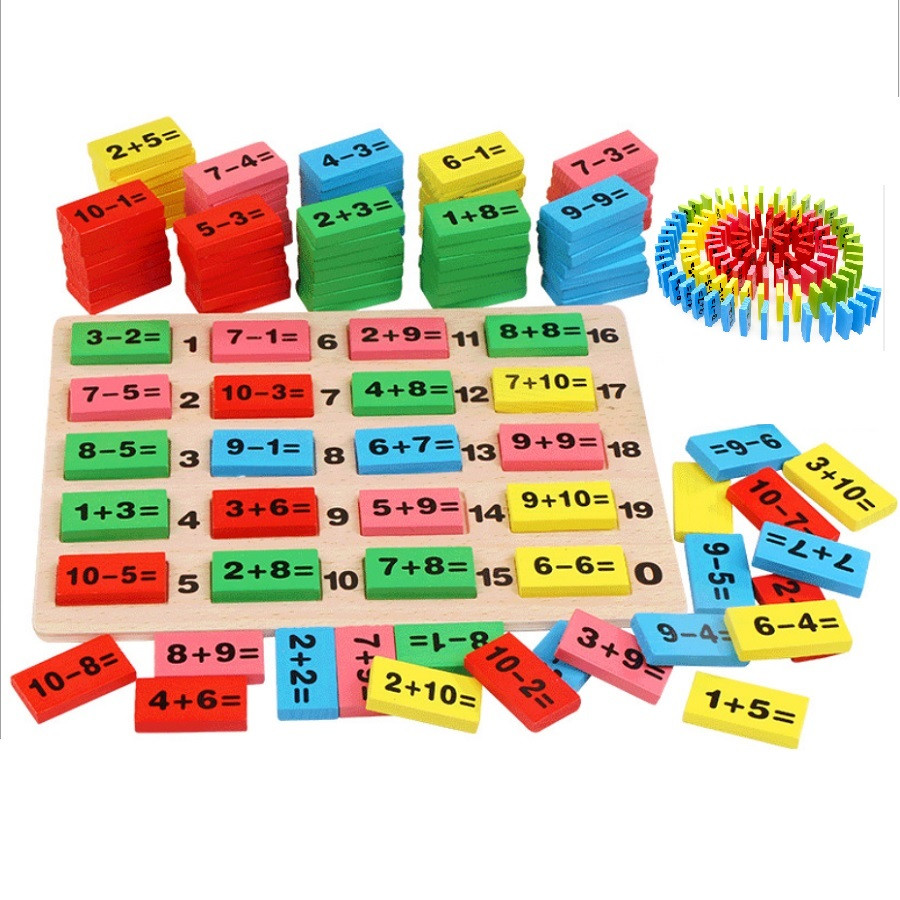 Đồ chơi gỗ Domino phép toán - Totdepre1124