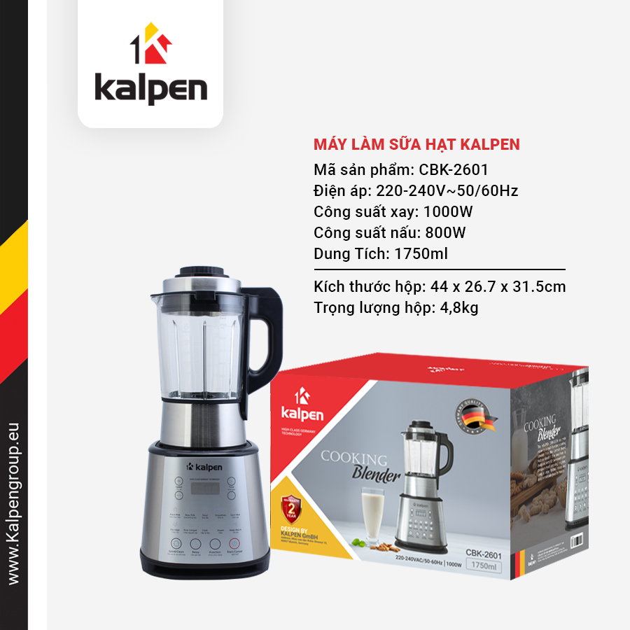 Máy làm sữa hạt KALPEN CBK-2601 hàng chính hãng