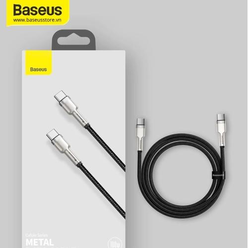 Cáp sạc siêu nhanh 100W Baseus Cafule Series Metal Data Cable Type-C to Type-C (100W) ( Hàng Chính Hãng)