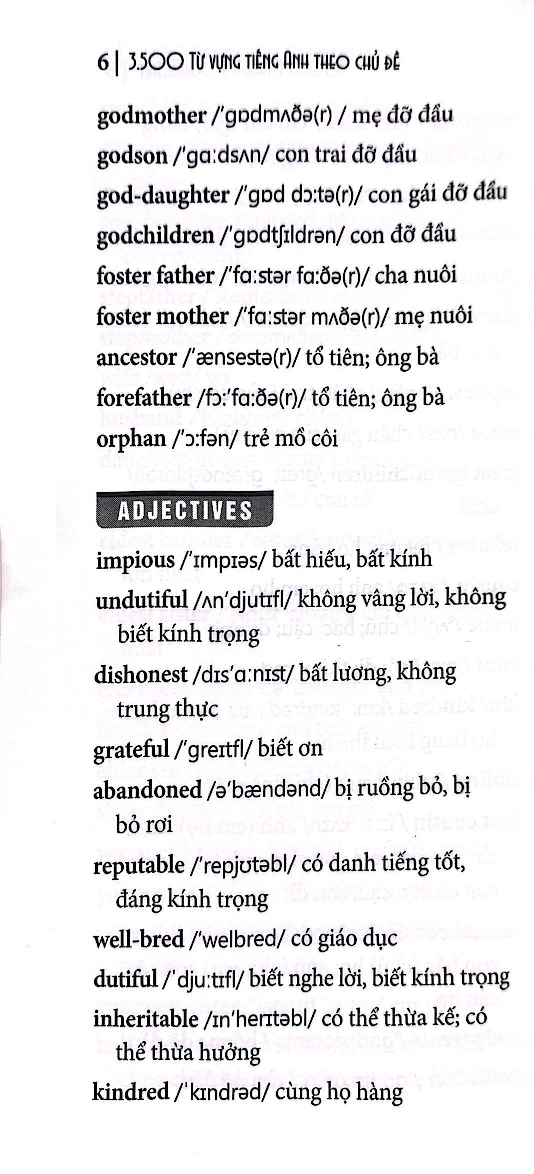 3500 Từ Vựng Tiếng Anh Theo Chủ Đề