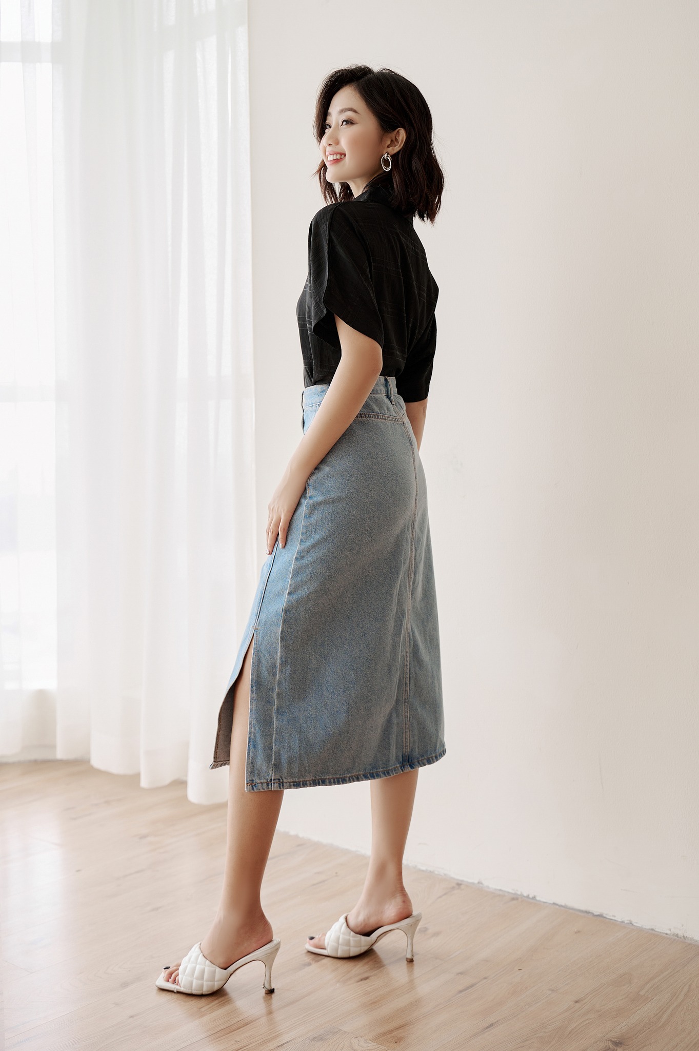 OLV - Chân váy High Waist Demin Skirt