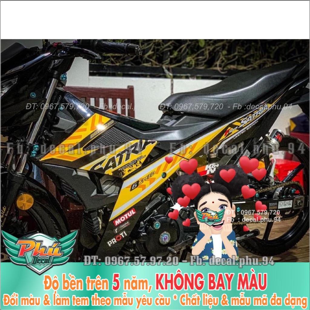 Tem Rời Satria vàng đen  -1