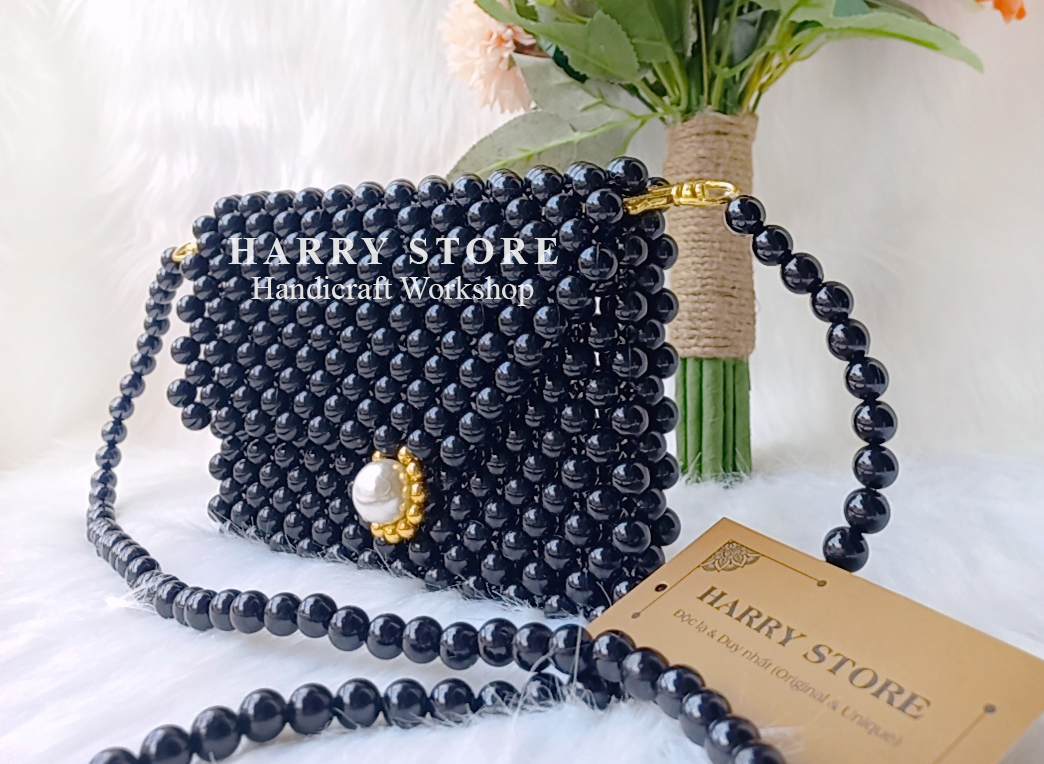 Túi Xách Ngọc Trai Nữ Hồng Sakura HRRBB-HSKR mẫu Hoa Mai đựng Điện Thoại Bản Cao Cấp