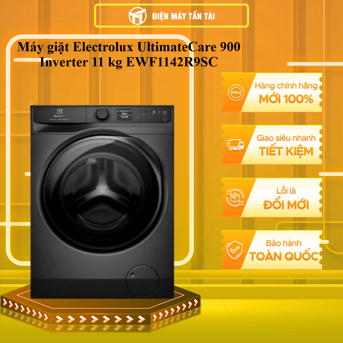 Máy giặt Electrolux UltimateCare 900 Inverter 11 kg EWF1142R9SC - HÀNG CHÍNH HÃNG - CHỈ GIAO HCM