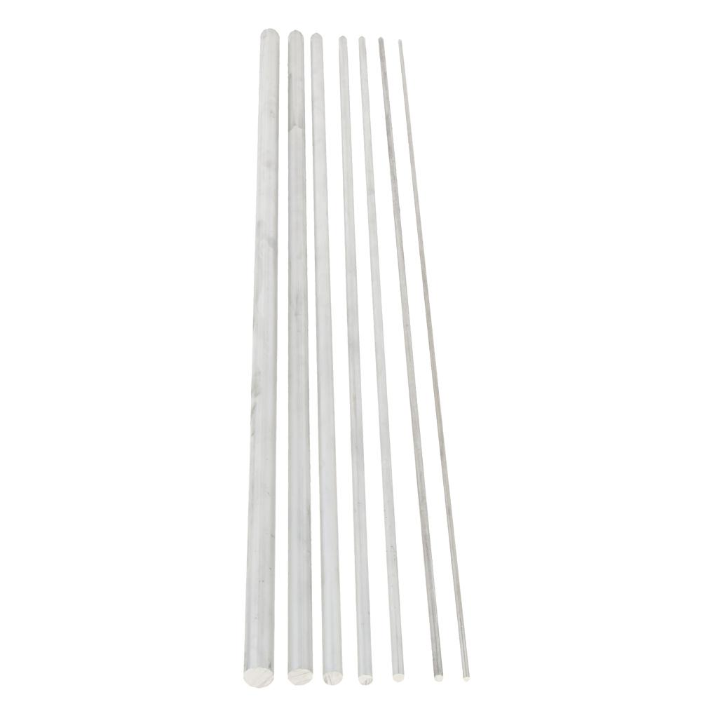50 cm x 6063 Hợp Kim Nhôm Tròn Chắc Chắn Cần Thanh Trục, Diam. 3mm