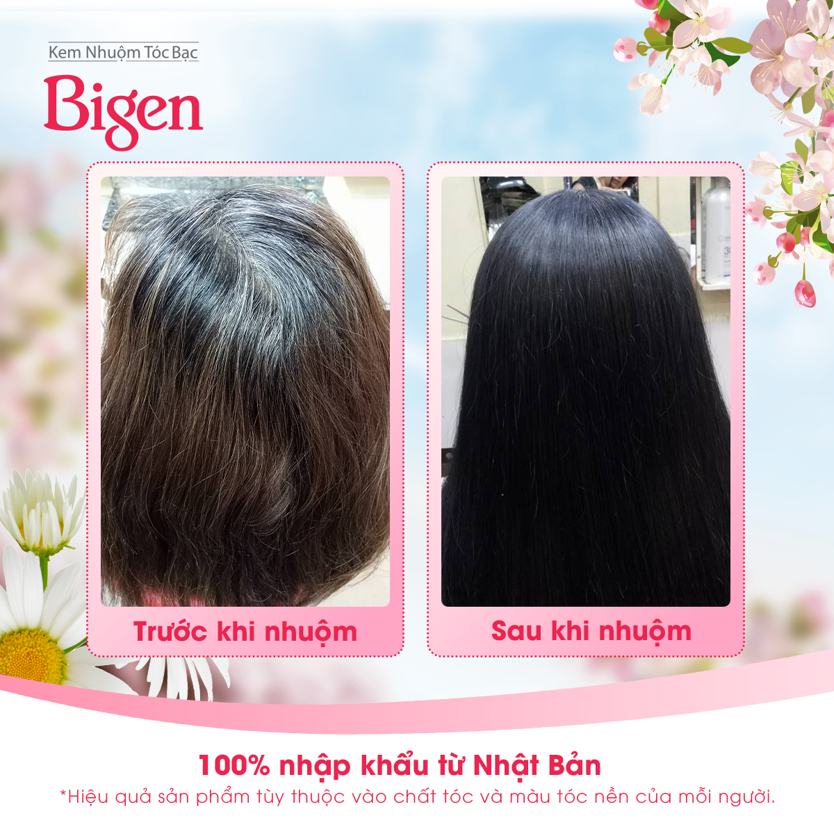 Thuốc nhuộm phủ bạc Bigen Milky nhập khẩu Nhật Bản, nhuộm tóc bạc hoàn toàn, nhuộm dễ tại nhà 80ml dạng kem - BSL Số 6 Nâu Đen