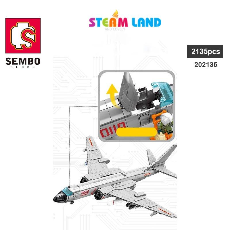 Đồ Chơi Lắp Ráp Máy Bay Ném Bom H-6K- SEMBO 202135