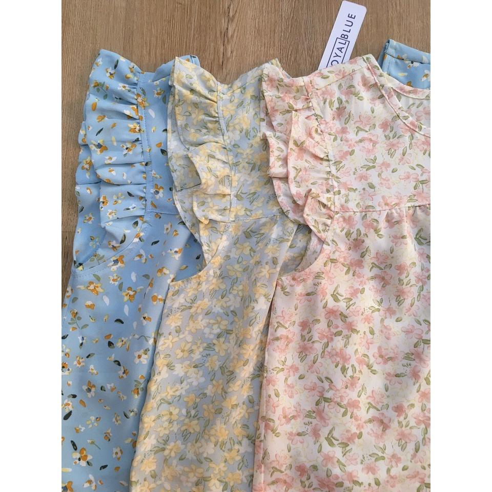 Bộ Mặc Nhà Cho Nữ Chất Lụa Mềm Mát Quần Dài 9 Tấc Áo Cánh Tiên Xinh Xắn