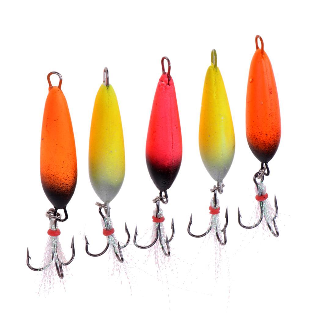 5 Pieces EVA Bright Fishing Lures Fishing Baits Crankbaits Bass Fishing Tool