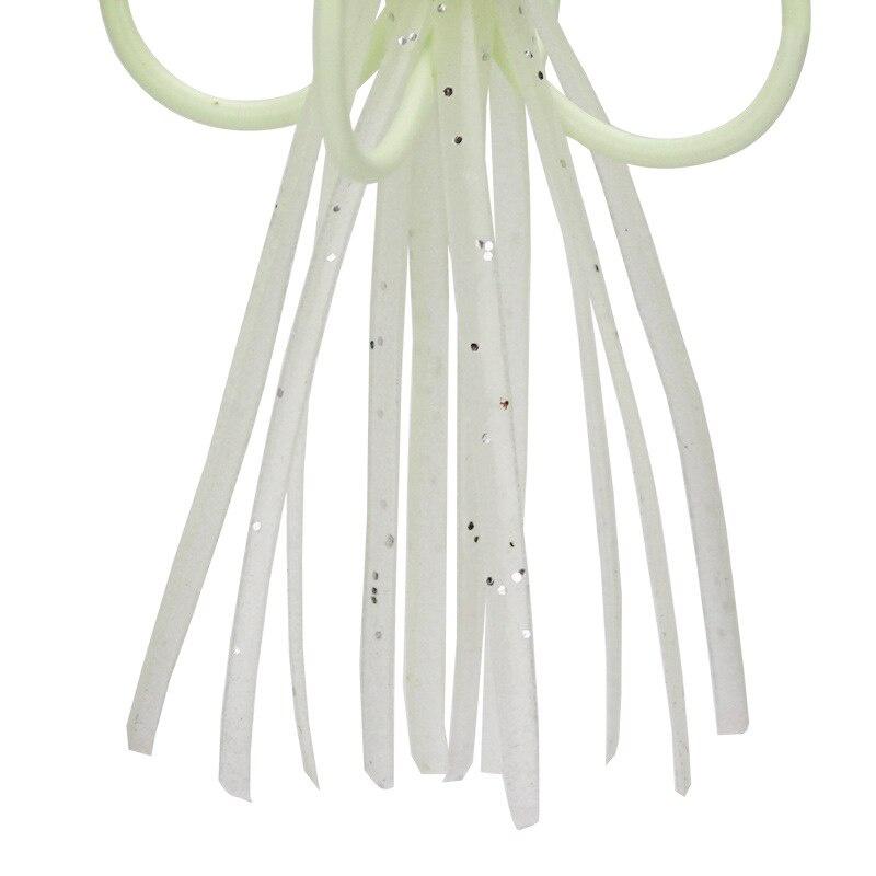 1pc Squid Skirts Fishing Hooks Glow Night Quadruple Fishing Lures Luminous Octopus Artificial Bait Hook Saltwater Jig
