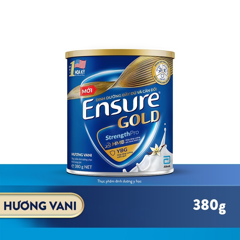 Sữa Bột Ensure Gold Abbott Hương Vani Truyền Thống (HMB) 400g/380g Giúp Tăng Cường Miễn Dịch &amp; Sức Khỏe Khối Cơ