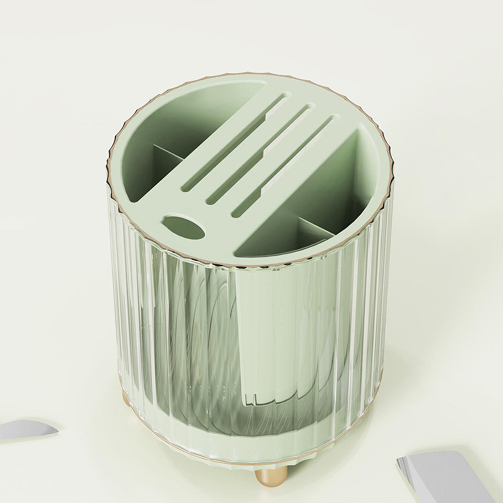 Countertop Utensil Caddy Storage Organizer Rack Flatware Caddy for Cabinet Green