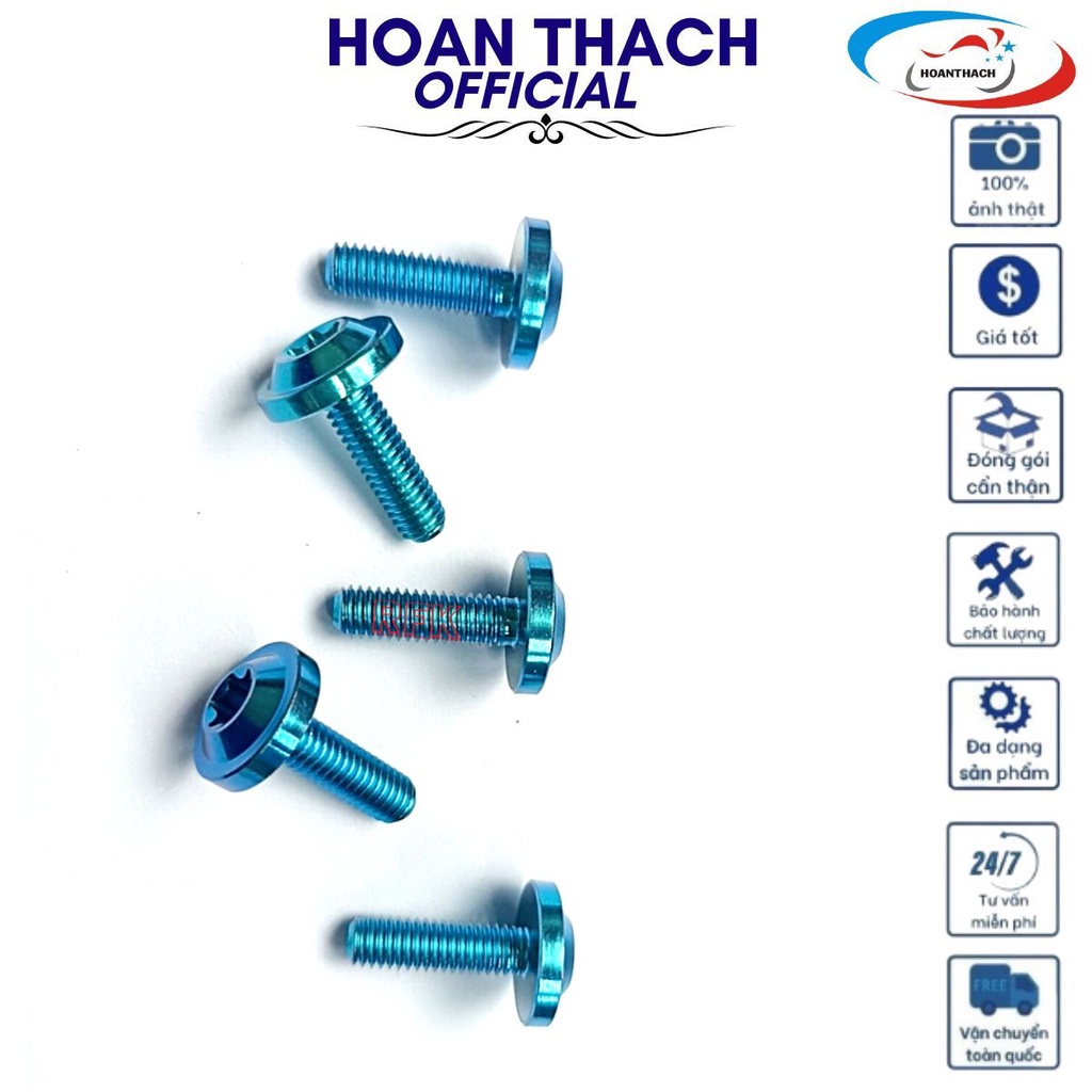 Ốc Gr5 Titan Đầu Dù 6L20 Xanh Lục Bảo dùng cho nhiều dòng xe máy SP010352 (giá 1 con)