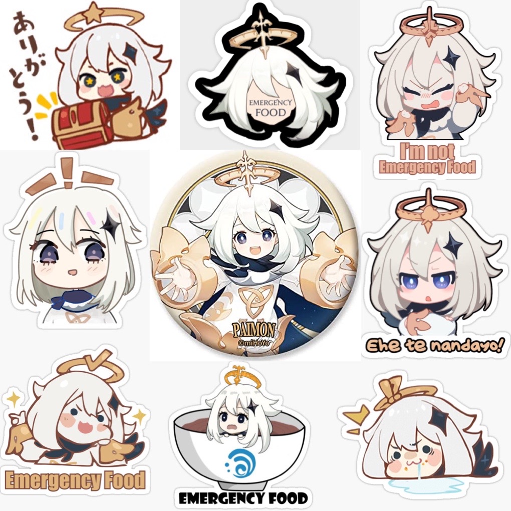Ảnh Sticker paimon Hololive 30-60 cái khác nhau/ hình dán Hololive paimon