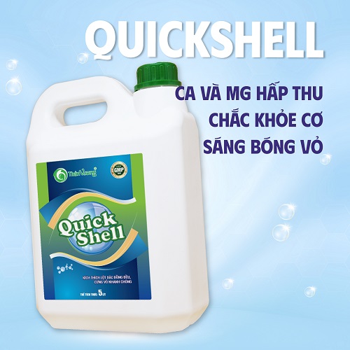 KHOÁNG SỮA BỔ SUNG HÀM LƯỢNG CAO CANXI VÀ MAGIE GIÚP TÔM BÓNG VỎ, CHẮC THỊT QUICKSHELL Can 5 lít