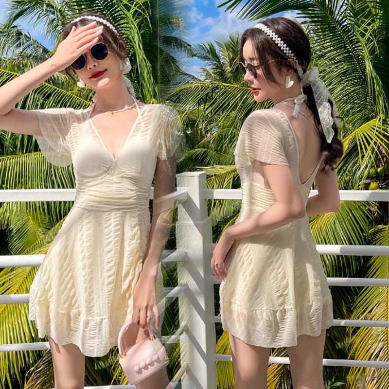 Đồ Bơi Nữ Kín Đáo Dạng Váy Mới - Bikini 1 Mảnh Giấu Bụng Cho Người Béo Mập