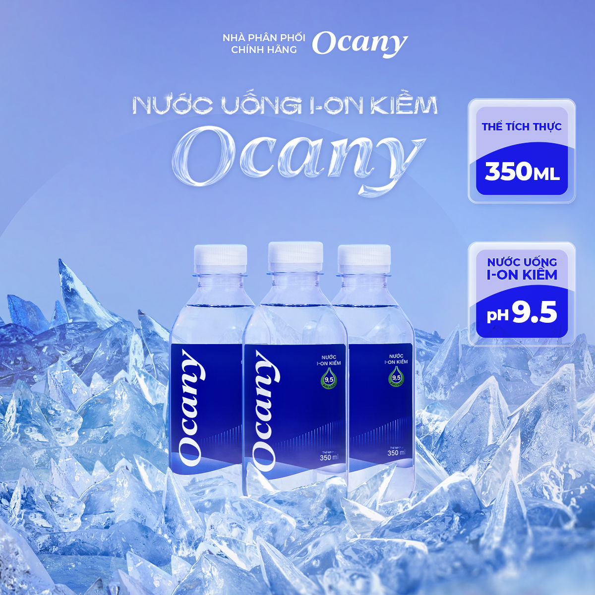 Nước uống ion kiềm Ocany chai 350ml