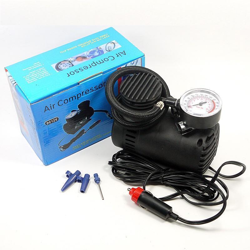 Máy Bơm Lốp Ô Tô / Xe Máy 12V 300Psi Có Đồng Hồ
