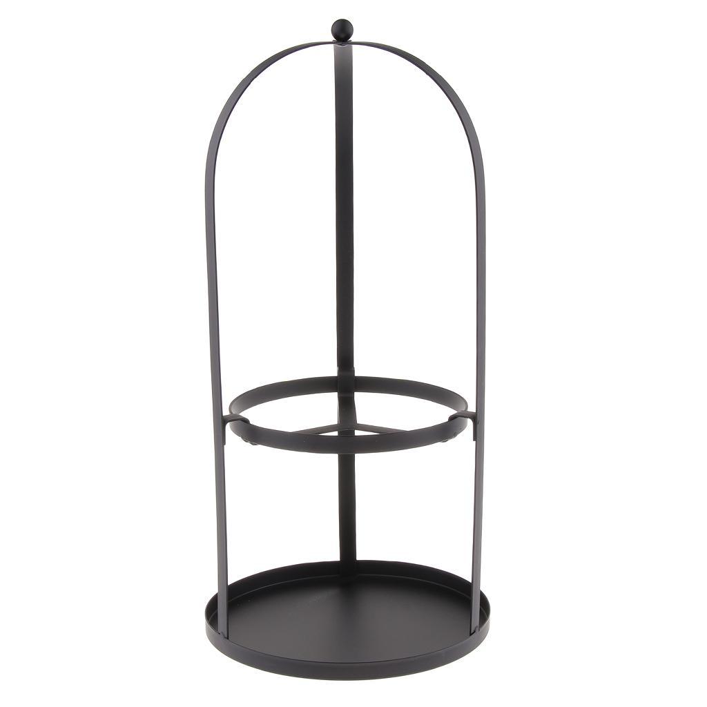 Beverage Dispenser Glass Jar Metal Stand For Restaurant Hotel Black