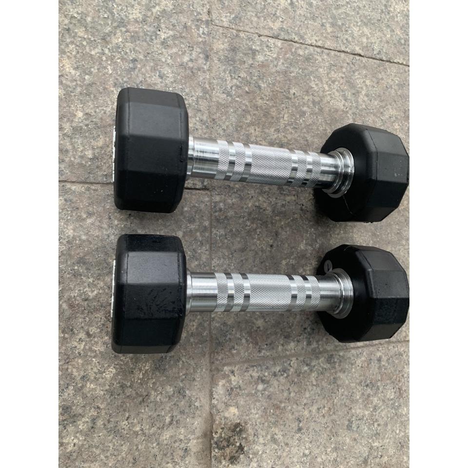 Bộ 2 Tạ Tay Cao Su Iron Grip 2.5kg Màu Đen , Tạ Tập Gym(Tổng 5kg)