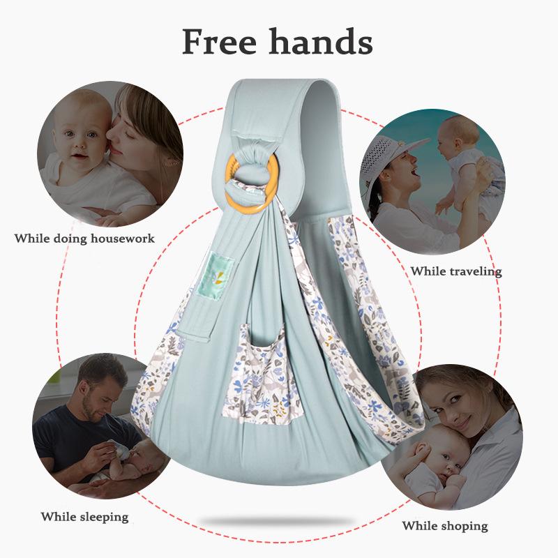 Em Bé Sling Cho Trẻ Sơ Sinh Sling Vòng Ba Lô Quấn Bé Kangaroo Trẻ Sơ Sinh Thoáng Khí Cho Bé Giá Đỡ Điều Dưỡng Cho Con Bú Khăn