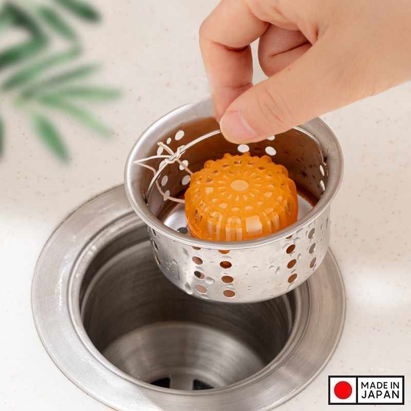 Viên diệt khuẩn, khử mùi hôi bồn rửa - Hương cam - Hàng Nội Địa Nhật Bản