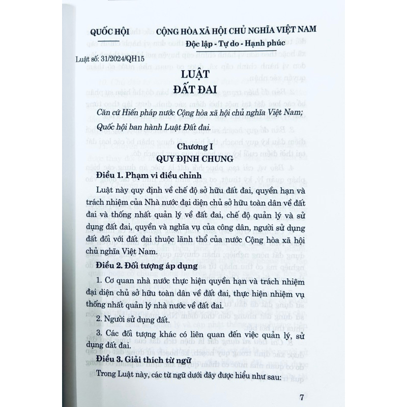 Luật Đất Đai (Được thông qua ngày 18/01/2024)