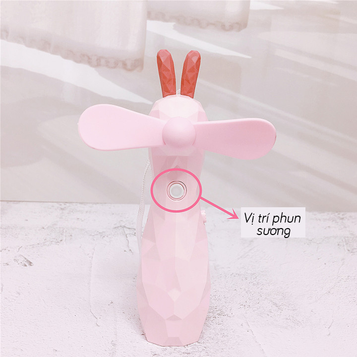 Quạt cầm tay mini - Quạt cầm tay tích hợp phun sương - Quạt cầm tay