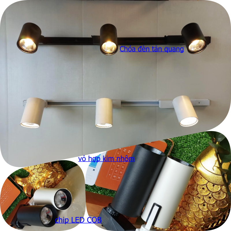 Đèn Rọi Ray COB,Đèn Ống Bơ 20w Trang Trí Shop ,Quán, Showroom