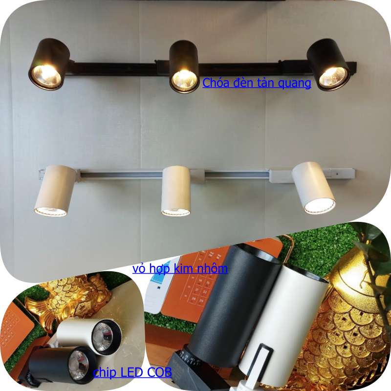 Đèn Rọi Ray COB,Đèn Ống Bơ 20w Trang Trí Shop ,Quán, Showroom