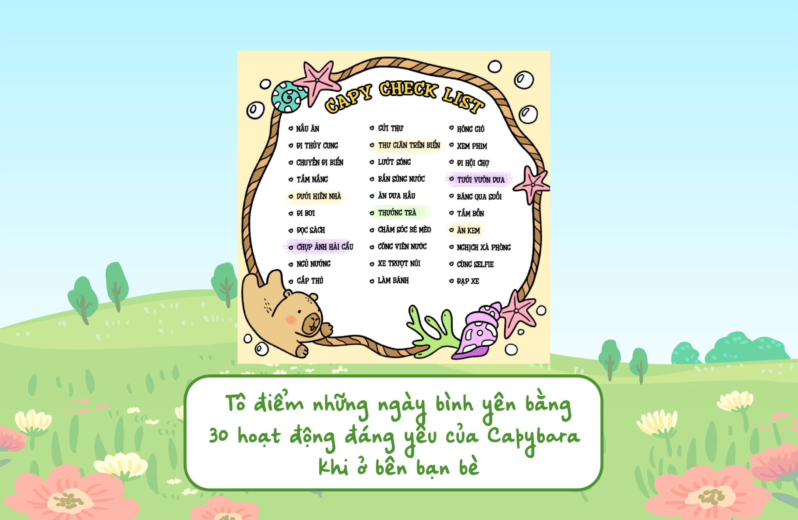 Capybara &amp; Trái tim mặt trời