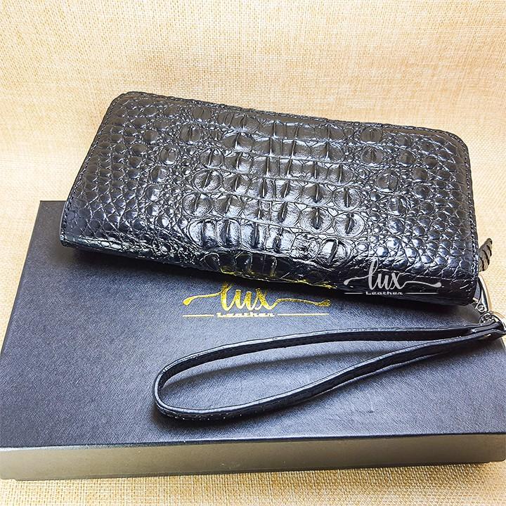 Ví Nữ Cầm tay Da cá sấu LuxLeather LW42010- Một dây kéo