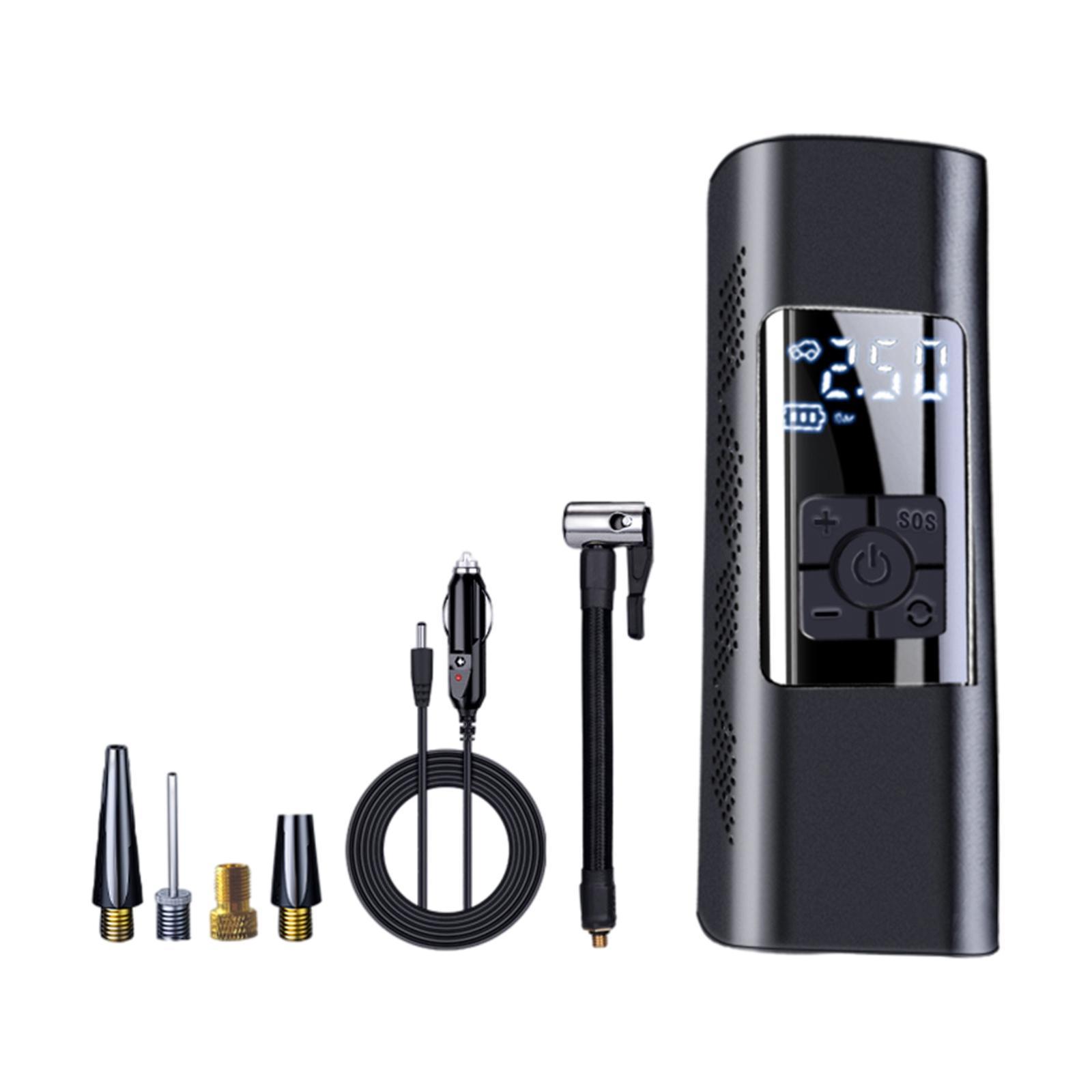 Tire Inflator Portable Air Compressor, Tire Inflator, Tire Pump with Pressure Gauge, LED Light, Air Pump for Car Tires, Bicycles and Other Inflatables