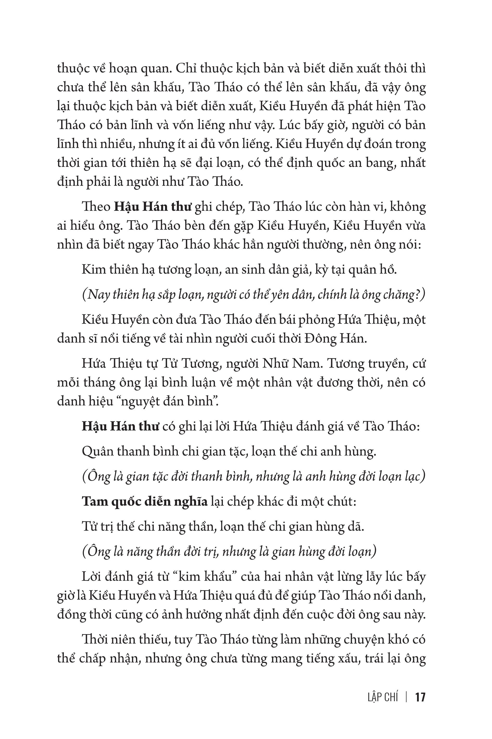 Mưu Lược Trung Hoa - Phần 3. MƯU LƯỢC TÀO THÁO