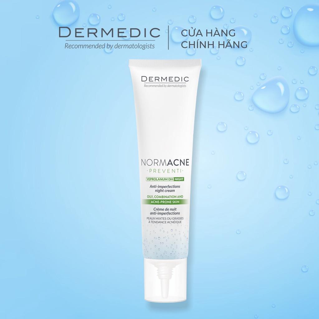 Kem dưỡng ban đêm đa tác động dành cho da dầu, mụn Dermedic Normacne Anti-Imperfections Night Cream 40ml