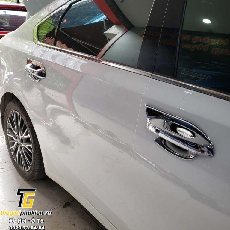 Bộ ốp tay nắm, hõm cửa xe Kia New K3 2022 mạ Crom