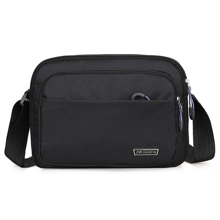 Túi đeo cheo nam vải bố 2 màu chống nước, phong cách Hàn Quốc size 27cm TUI-118