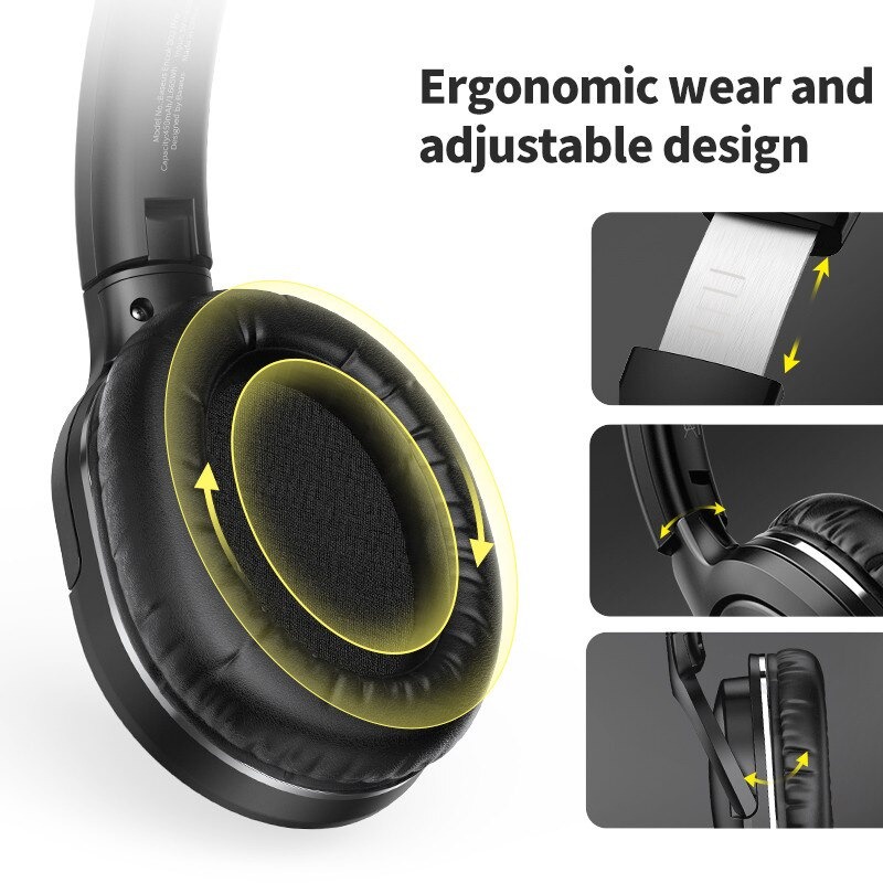 Tai Nghe Chụp Tai Không Dây Cao Cấp Baseus Encok Wireless Headphone D02 Pro Bluetooth 5.0 Âm Thanh Hifi Loa Siêu Trầm - Hàng Chính Hãng