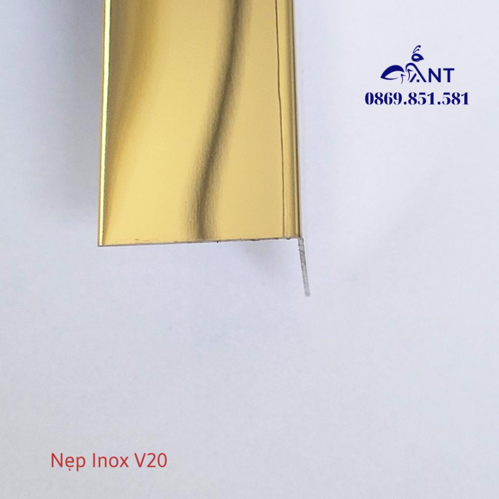 Nẹp Inox V20 Đen Xước, nẹp ốp góc tường, nẹp ốp cầu thang, nẹp trang trí, dày 0.4, thanh dài 2m7 hoặc thanh dài 3m