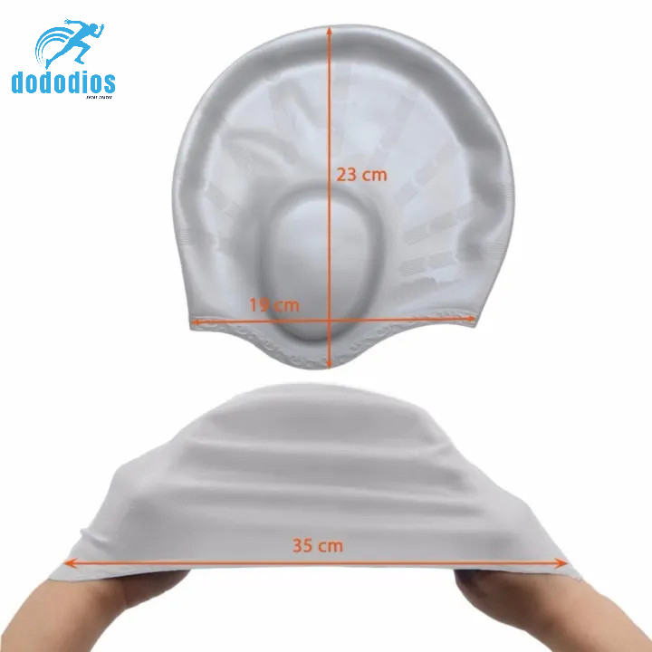 Nón bơi, Mũ bơi TRÙM TAI, chất liệu silicone đàn hồi, thiết kế thời trang cao cấp CA33 dododios Collection - Hàng Chính hãng dododios