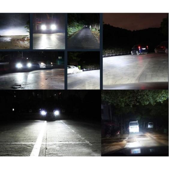 Set 2 bóng đèn pha LED 12V H4 H7 H8 H11 H1 HB3 HB4 9006 9012 7600LM 6000K 72W 12V cho xe hơi
