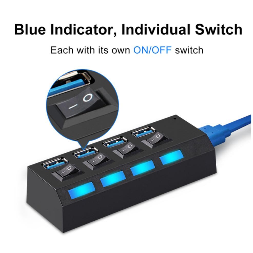 USB HUB 3.0 Multi USB Splitter 4/7 port USB Hab With Switch Power Adapter Mini Hub Splitter PC Laptop Cable Connector