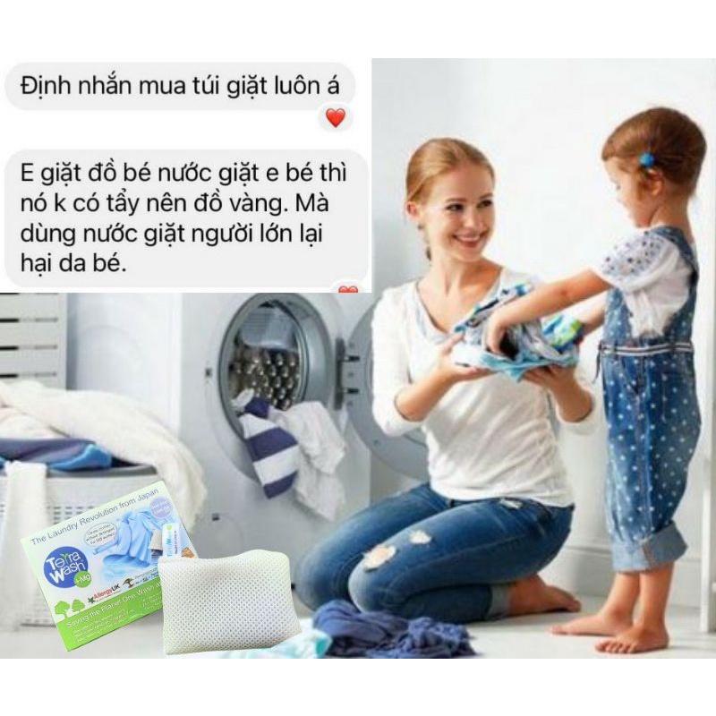 Túi Giặt Terra Wash +Mg Giặt Sạch Không Hoá Chất, Tặng Xà Bông Sinh Dược Than Tre