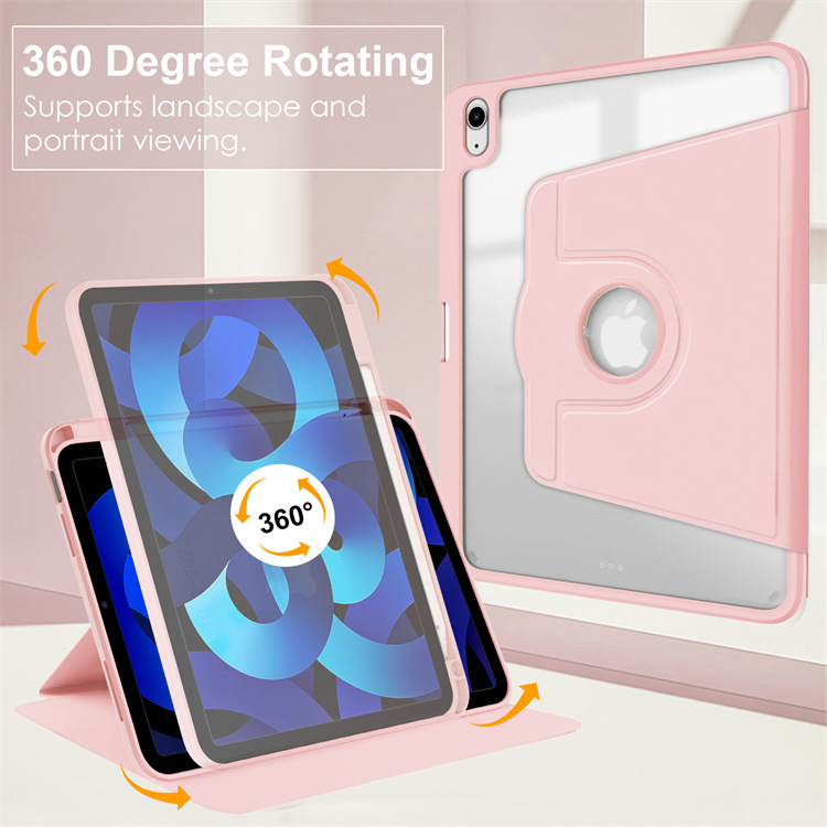 Bao Da TPU Xoay 360° Dành Cho iPad 10 2022 10.9 inch, Gen 10 Xoay tròn dựng đứng và ngang tiện lợi, Phía trong có ngăn đựng bút, 4 góc chống sốc
