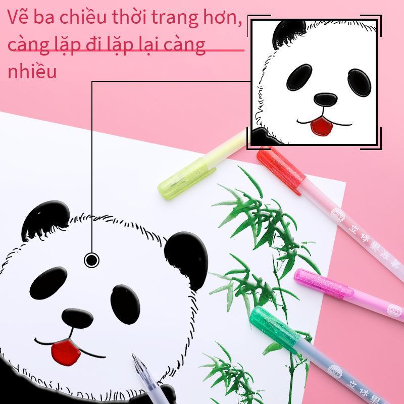 Giá thấp nhất bút thạch ba chiều bút màu hiệu ứng 3D học sinh bút trung tính dễ thương sáng tạo trái tim cô gái tự làm tài khoản bút gel