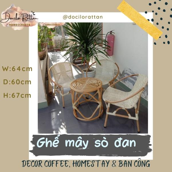 Ghế mây Sò cho quán cà phê, homestay, trang trí cho ban công nhẹ- đẹp
