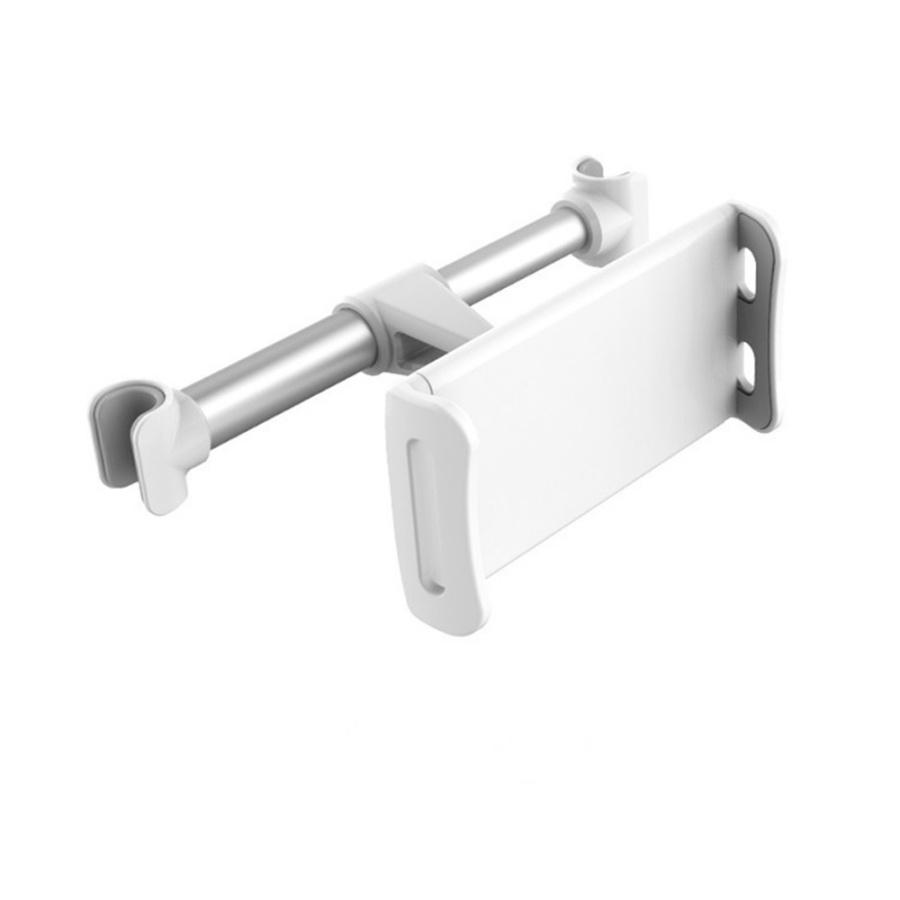Kẹp Điện Thoại Ipad Xoay 360 Độ Treo Ghế Sau Ô Tô, Xe Hơi, Giá Đỡ Kẹp Máy Tính Bảng Xoay Dọc Ngang Bằng Kim Loại Cao Cấp - Hàng Chính Hãng - Màu Trắng