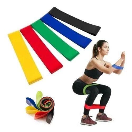 Set 5 dây mini band tập yoga, dây kháng chịu lực tập gym, cao su tập chân, đùi, mông