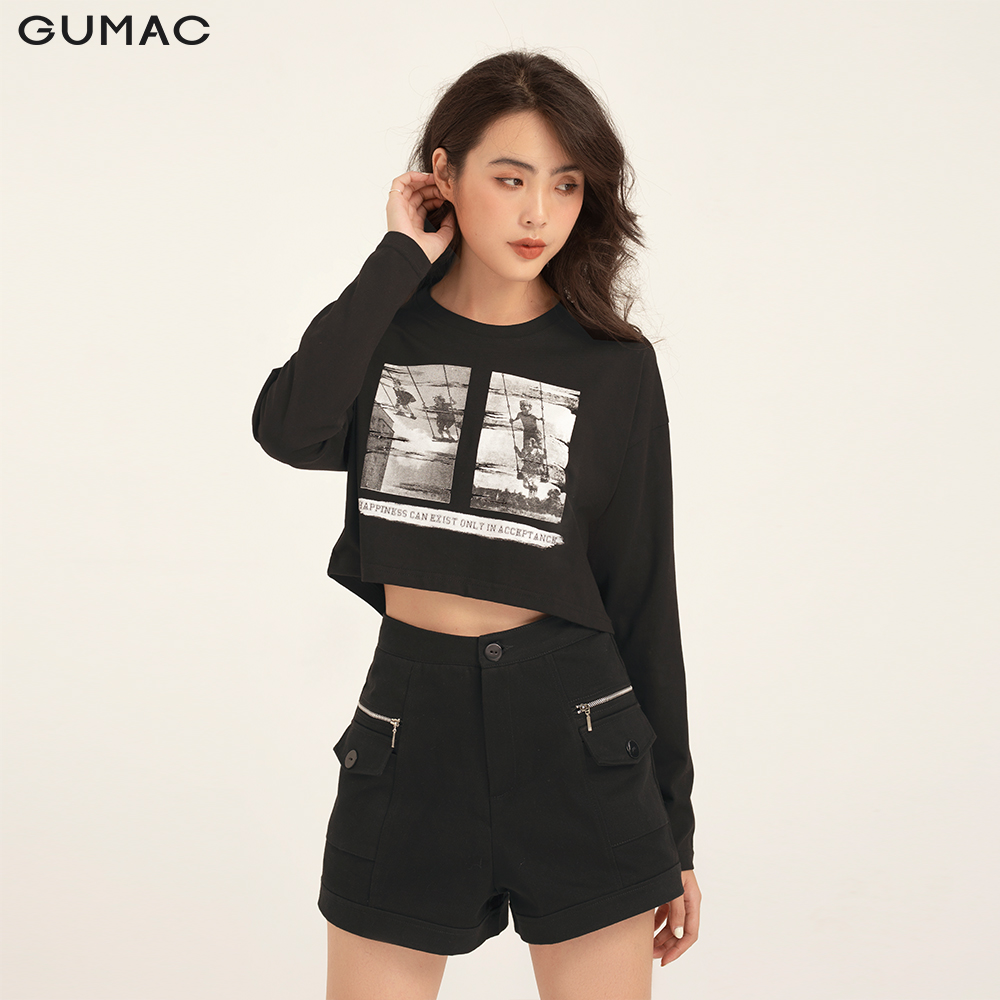 Áo tay dài croptop GUMAC ATB1122